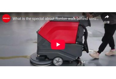 What is special about the Ronlon walk-behind scrubber?